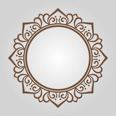 Ornamental round frame design, for logo and text