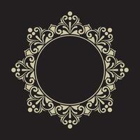 Ornamental round frame design, for logo and text vector