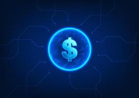 Interconnected coins surrounded by arrow elements. This design symbolizes the flow of currency and financial transactions, illustrating the dynamic nature of money in today's economy vector