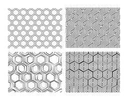 Minimalist Delicate Thin Line Hexagon Pattern Template vector