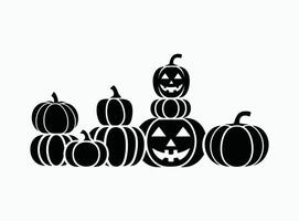 Artfully Crafted Halloween Pumpkin Silhouettes Unique EPS Set vector