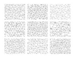 Triangle Tech Pattern Connecting Lines Black Outlines Format vector