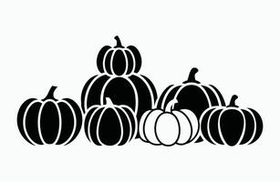 Unique Pumpkin Silhouettes Elegant EPS Artwork Illustration vector