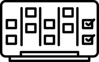 A black and white image of a computer screen vector