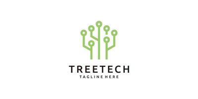 logo design tree tech, circuit, molecule, software, logo design, symbol, icon, , idea, creative. vector