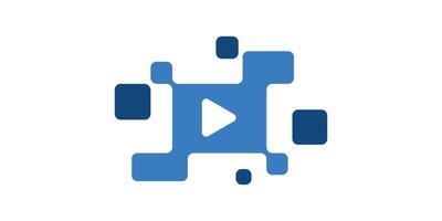 logo design play tech, button, media, technology, modern,, logo design, symbol, icon, , idea, creative. vector