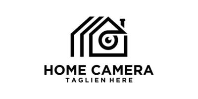 logo design home camera, combination of house with camera, lens, eye, technology, logo design , symbol, idea, creative. vector