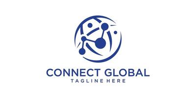 logo design global connection, network, internet, technology, universal, logo design , symbol, idea, creative. vector