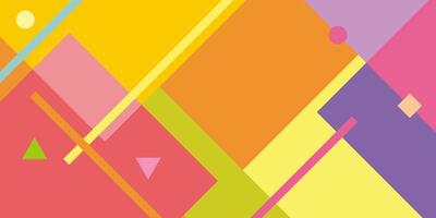 simple colorful geometric shape wallpaper template design. vector