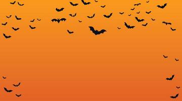 halloween background with bats flying in the air vector