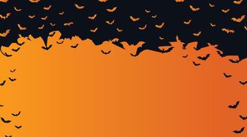 halloween background with bats and bats flying in the air vector