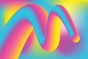 Abstract Fluid Texture 3D Art. Smooth Gradient Motion vector