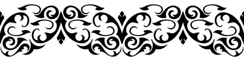 Damask pattern Seamless abstract pattern. Curling lines vector