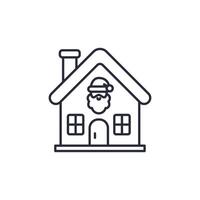 Santa Workshop icon illustration. Santa Workshop symbol isolated on white background vector