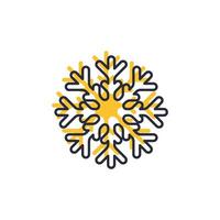 Snowflakes icon illustration. Snowflakes symbol isolated on white background vector