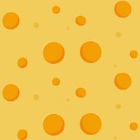 A seamless pattern of cheese dots on a yellow background vector