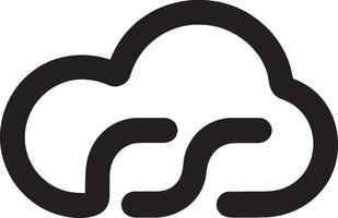 A black and white cloud with the word cloud vector