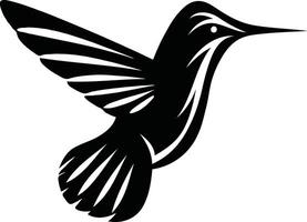 This title captures the elegance and motion of the hummingbird while emphasizing the simplicity of the silhouette. vector