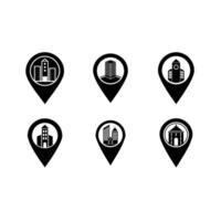 Location and Line Art Design for Modern Graphics vector