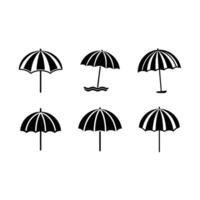 Stylish beach umbrella design for summer-themed graphics and projects vector