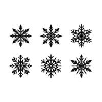 Snowflake and Line Art Design for Winter Graphics vector