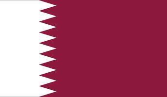 Qatar official flag with standard size and proportion. National flag emblem with accurate size and colors. vector