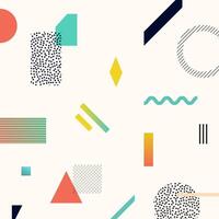 Flat dynamic background design. Colorful geometric on white background. vector