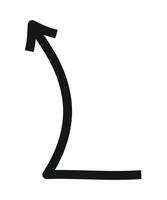 Hand drawn arrow in motion on a white background vector