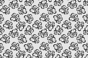 Trendy seamless abstract geometric pattern of random hand-drawn arcuate stripes, black color on light grey background, style wavy illustration. vector