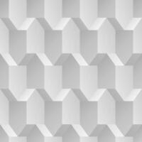 seamless geometric 3d pattern. Repeatable architecture creative background. Decorative endless white and gray tile texture vector
