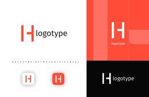 Minimalistic geometric letter H monogram for blueprint project, architectural building, futuristic technology, innovative science. Modern logo concept. illustration vector