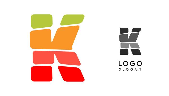 Bright colorful letter A, layers blocks like sandwich, stone balancing or rock stacking. Modern cartoon monogram for kid joyful book, blocky toys logo. illustration