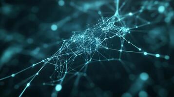 Connecting networks of light and data in a digital landscape with intricate lines and glowing nodes photo