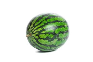 Green watermelon isolated on white background photo
