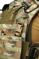 Close up of military man in uniform photo