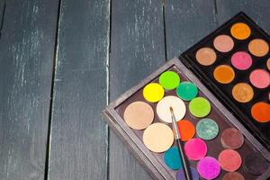 Make-up colorful eyeshadow palette photo