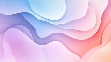 Abstract soft wave patterns blending cool blue and warm pink tones in a serene digital design photo