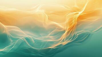 Ethereal wisps of light and color blend in a serene display of warm and cool tones, creating a tranquil atmosphere photo