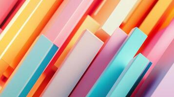 Colorful abstract background with layered geometric shapes in vibrant hues creating a modern art feel photo