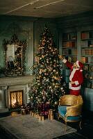 Festive Christmas Wonderland Background photo