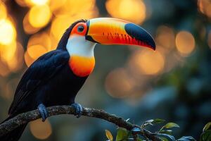 The toco toucan Ramphastos toco also known as the commo beautiful background photo