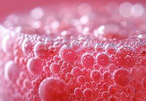 Close-up shot of the bubbly texture of a carbonated soda photo