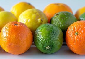 A bunch of oranges and lemons photo