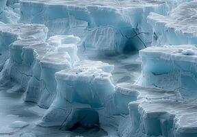 A large ice shelf with a large amount of ice photo