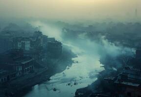 A river in the city photo
