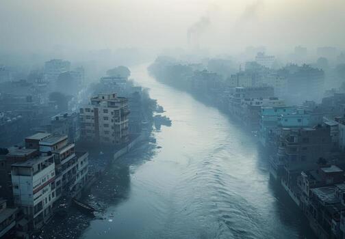 A river in the city photo