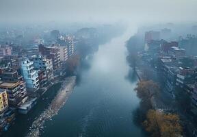 A river in the city photo