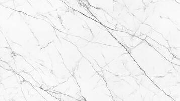 Detailed top view of classic white marble with thin silver veins, offering a timeless and elegant texture photo