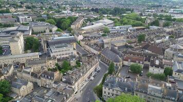 High Angle Footage of Historical Bath City of England United Kingdom During Partially Cloudy Day of May 25th, 2024 video
