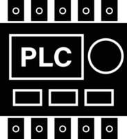 PLC icon. PLC circuit board panel sign. Electrical mechanical smart switch component symbol. flat style. vector